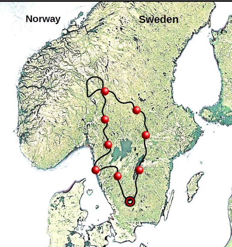 Map Sweden 11 days